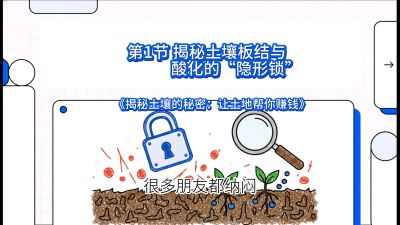 第1节（入门篇）： 为什么你的肥料&ldquo;喂&rdquo;不进去？&mdash;&mdash;揭秘土壤板结与酸化的&ldquo;隐形锁&rdquo;，课程：《揭秘土壤的秘密：让土地帮你赚钱》#识农AI