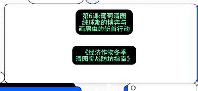 第6节：【葡萄清园】绒球期的博弈与画眉虫的&ldquo;斩首行动&rdquo;，课程：《经济作物冬季清园&middot;实战防坑指南》#识农AI