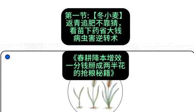 第一节：【冬小麦】返青追肥不靠猜，看苗下药省大钱